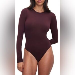 Good American Scuba Crewneck Longsleeve Bodysuit Large